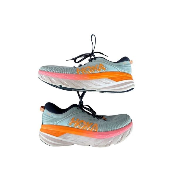 Hoka One One Womens Bondi 7 Mesh Lace Up Road Running Sneaker Shoes Size 10d - Picture 2 of 12
